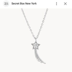 Secret Box New York Shooting Star Sterling Dipped Necklace
